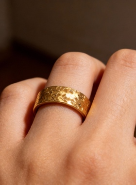 爆闪碎碎冰特大号男女戒指情侣