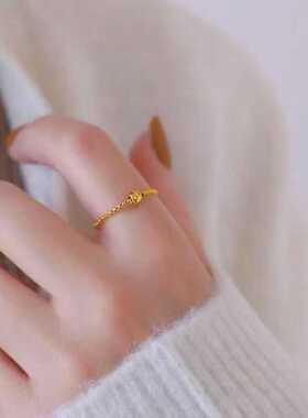 不掉色18K金软链条钛钢小众设计