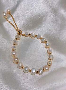 时尚风百搭小众设计感珍珠手链