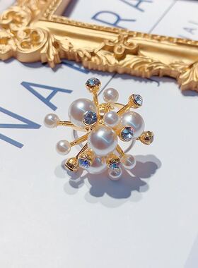 韩版冷淡风百搭珍珠开口戒指