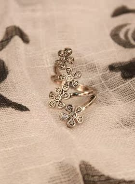 滢朵朵波西米亚可爱复古朵朵梅花戒指指环 C02227
