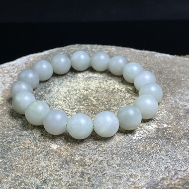 和田卡12mm白玉圆珠，量大从优，珠圆玉润，无裂单珠散珠串珠