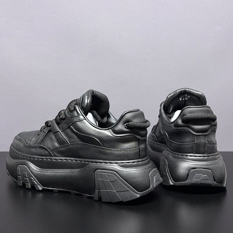 欧洲站黑武士厚底机甲老爹鞋男真皮潮鞋欧货潮牌男鞋面包感休闲鞋,淘宝优惠券,粉丝福利购,淘宝优惠卷