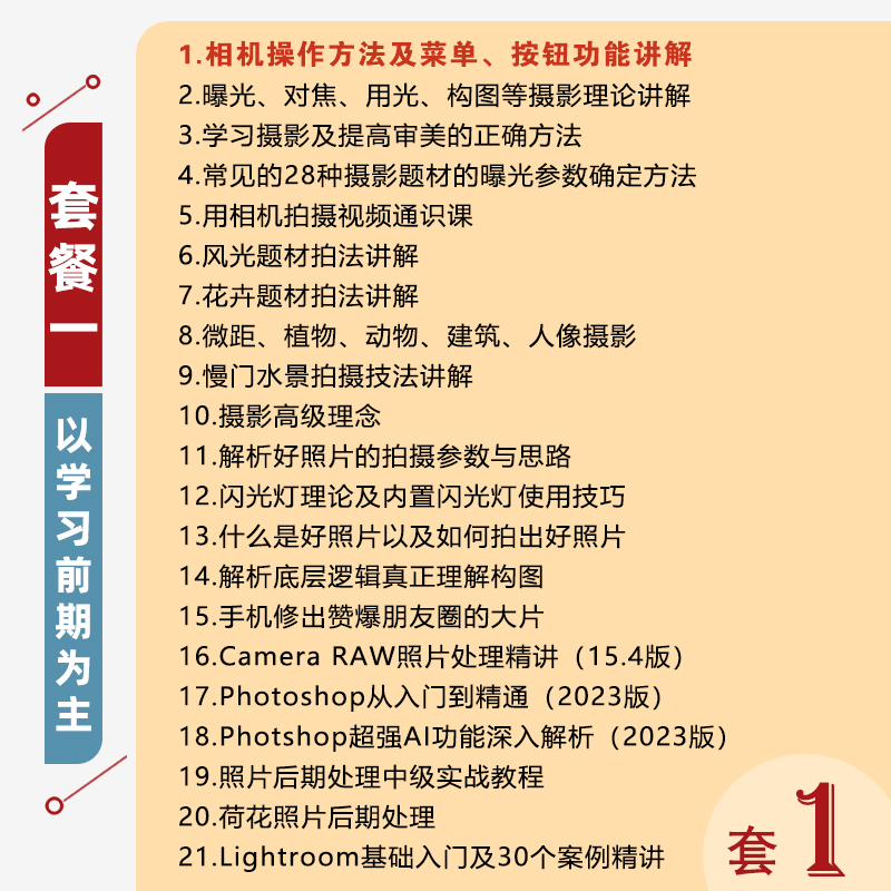 适用于佳能M50摄影视频教程短视频拍摄人像风光摄影好机友摄影 - 图1