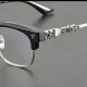 Crow pure titanium black frame glasses half frame glasses myopia glasses advanced color changing customized finished optical glasses