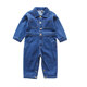 ເດັກນ້ອຍ Denim Jumpsuit Spring and Autumn Workwear Outing Wear