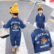 ເດັກນ້ອຍ Denim Jumpsuit Spring and Autumn Workwear Outing Wear