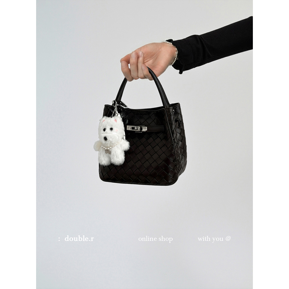 原创·小瑞靓包 雪夜归途 编织水桶包包女2025新款手提单肩斜挎包 - 图0