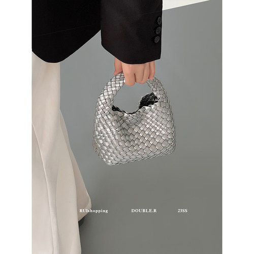 小瑞靓包 菠菜水手 手工编织小水桶包包女2026新款手提单肩斜挎包 - 图0