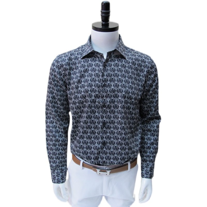 清仓特价奥尼路丹男长袖休闲商务时尚大码衬衣 中老年父亲礼品 - 图3