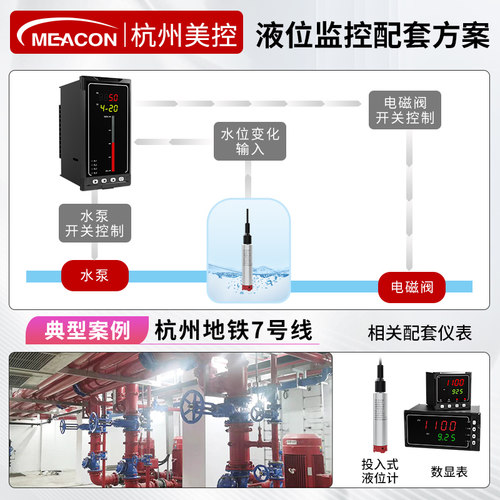 美控投入式液位计水箱水位控制器静压显示变送传感器探头消防水池 - 图1