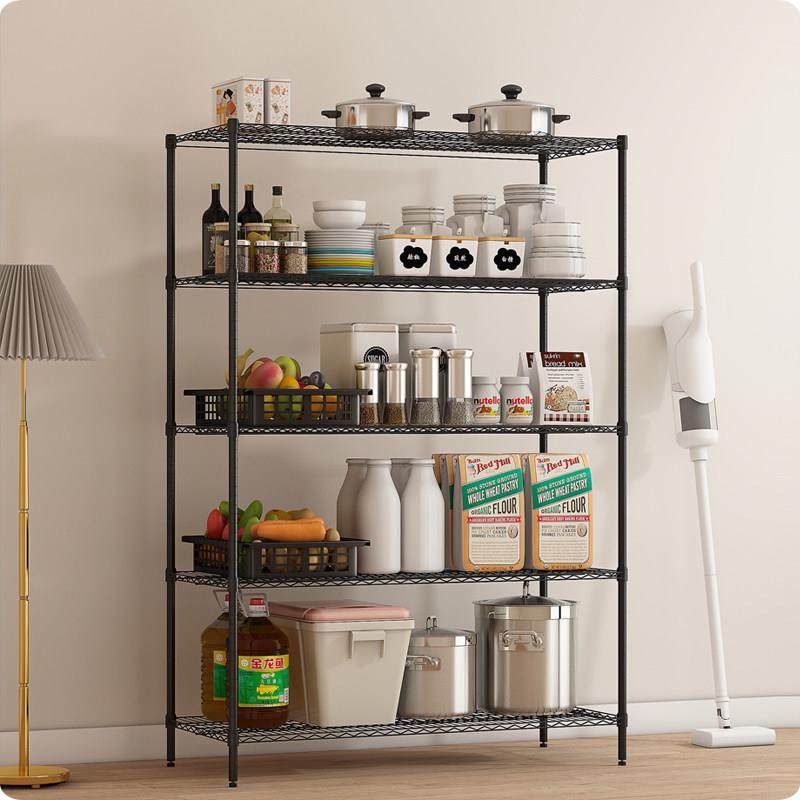 黑色置物架厨房多层杂物收纳层架阳台置物架整理架家用货架多肉架,淘宝优惠券,粉丝福利购,淘宝优惠卷