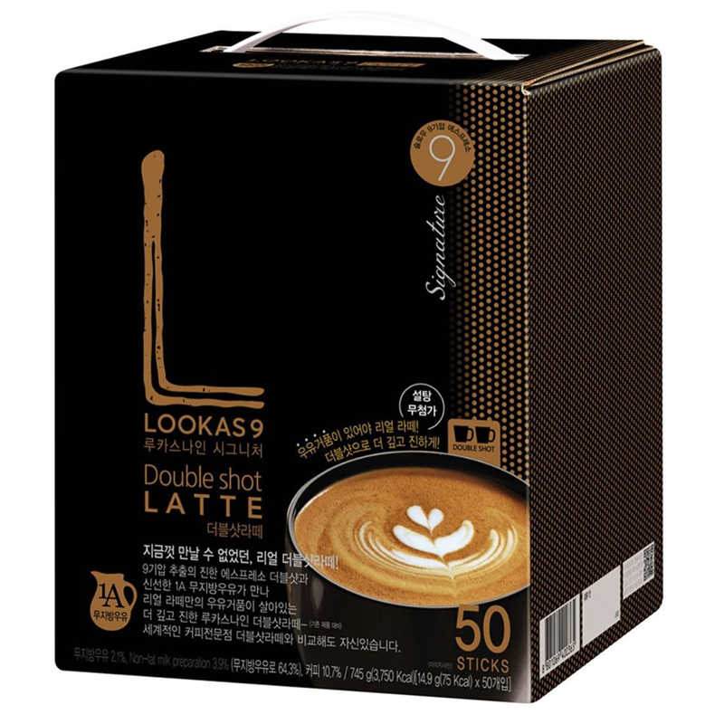 韩国进口 南阳Lookas9双倍香草丝滑意式速溶拿铁咖啡办公家庭装