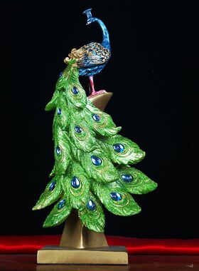 欧式孔雀创意家居摆件