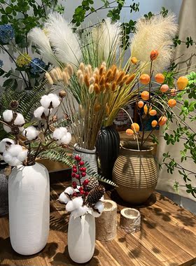 空灵时光干花花束家居装饰棉花