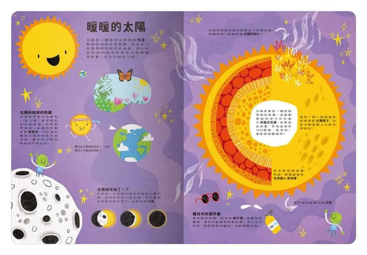 【预售】台版 大书陪我看太空 禾流文创 Anja De Lombaert 介绍太空起源八大行星和太阳系插画绘本儿童科普书籍