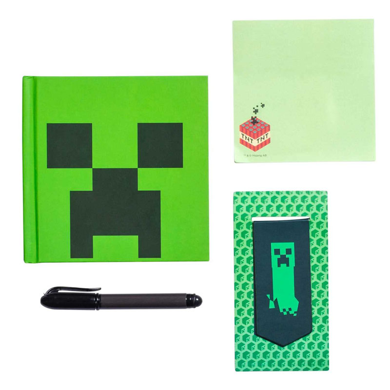 【预售】英文原版Minecraft Creeper Block Stationery Set 我的世界爬山虎积木文具套装 Insight Editions游戏周边文具套装书籍 - 图1