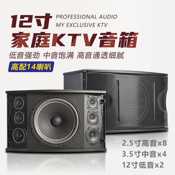 三分频专业12寸家庭ktv音箱套装卡拉OK唱歌家用卡包音响10寸一对
