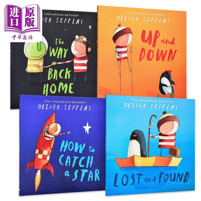 预售 名家Oliver Jeffers 智慧小孩 英文原版绘本4册套装平装 Once there was a boy Lost And Found 摘星星的孩子【中商原版】 - 图0