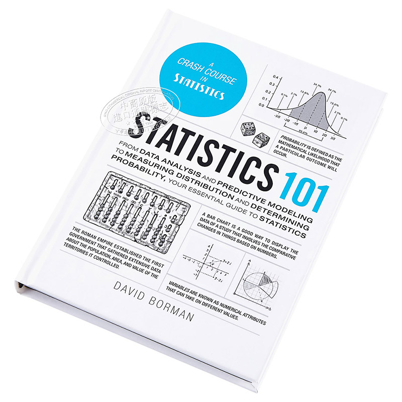 现货 【中商原版】101系列：统计学 英文原版 数学科学 Statistics 101 David Borman Adams Media - 图1