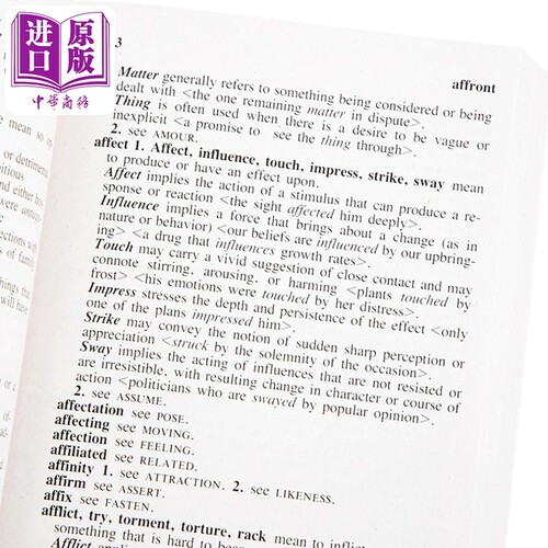 【中商原版】韦氏同义反义字词典 M-W Dictionary of Synonyms and Antonyms 麦林韦氏词典 Merriam Webster - 图1