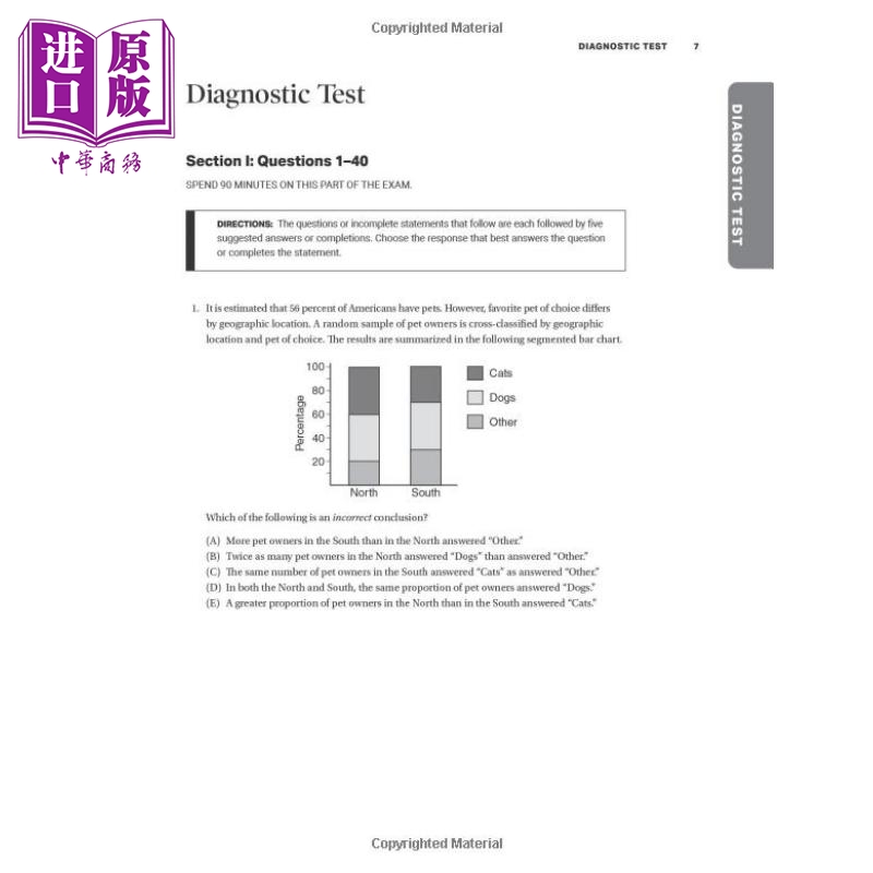 新版2024年 AP考试统计学 高级版9次练习测试综合复习在线练习 巴朗AP考试课程AP Statistics Premium Barron's AP【中商原版 - 图0