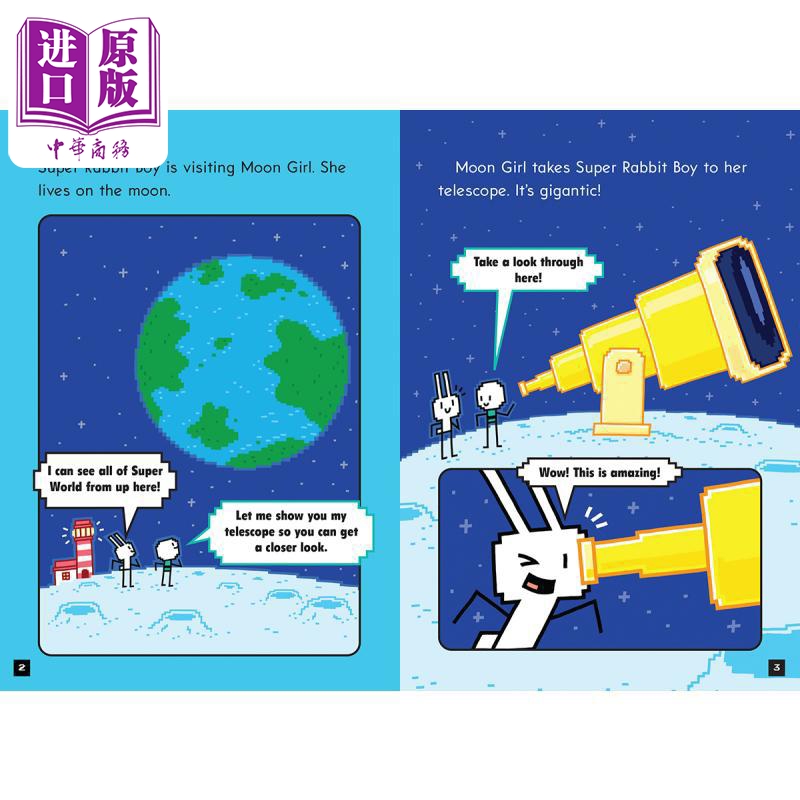 预售 学乐大树系列桥梁漫画书 方块兔13册  Press Start Super Rabbit Boy1-10 12-14 英文原版像素图像小说 Branches【中商原版】 - 图0