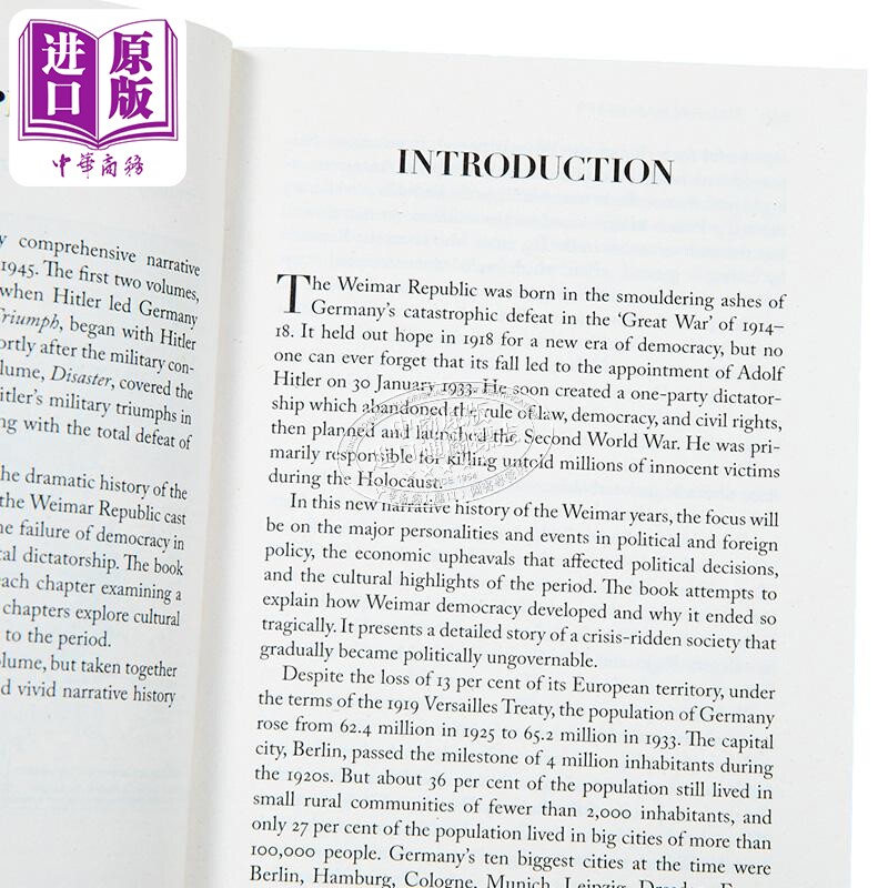 魏玛时期 兴衰 1918–1933 The Weimar Years 英文原版 Frank McDonough 弗兰克 麦克多诺【中商原版】