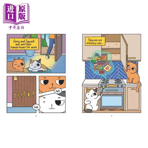 桥梁漫画 猫猫历险记1 寻找零食 Cat & Cat Adventures The Quest for Snacks 英文原版进口 儿童图画图像小说【中商原版】 - 图0