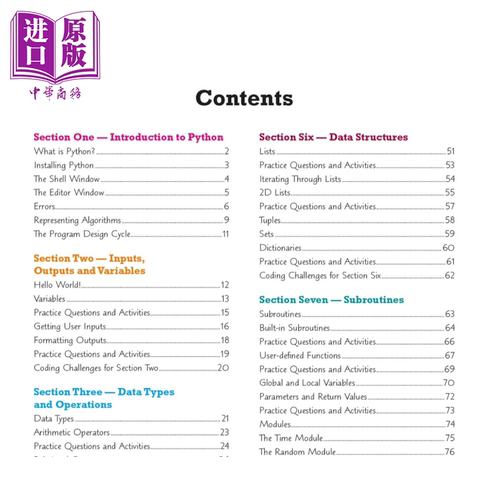 英国CGP原版 Python Programming Guide for GCSE Computer Science GCSE计算机科学 Python 编程指南【中商原版】 - 图1