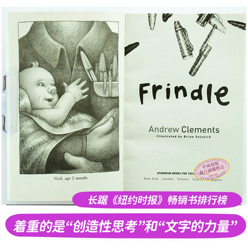 我们叫它粉灵豆Frindle 英文原版小初文学 安德鲁.克莱门斯美国经典校园小说 儿童文学 少儿课外读物 桥梁书 830L【中商原版】 - 图1