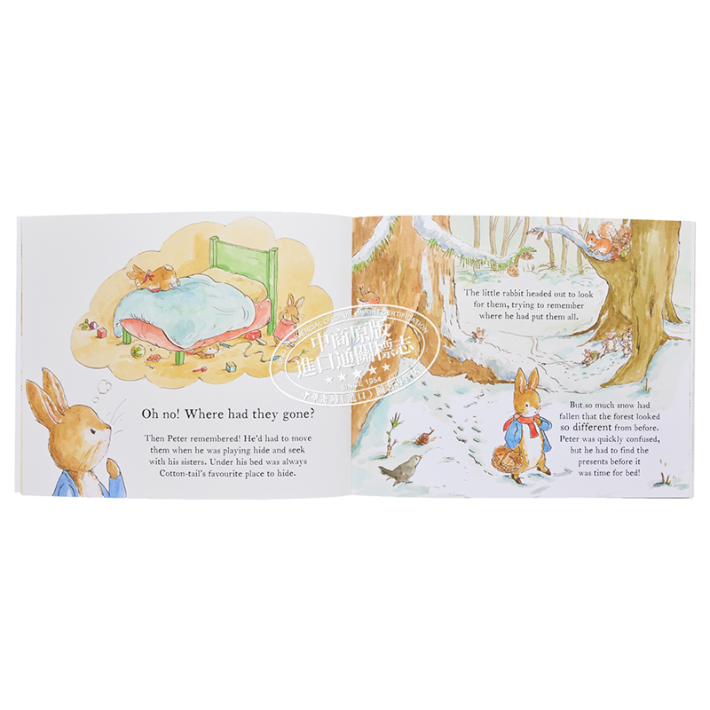 现货 Peter Rabbit The Christmas Present Hunt 彼得兔假期奇遇 英文原版儿童绘本 童话寓言 4到6岁 Beatrix Potter【中商原版】 - 图1