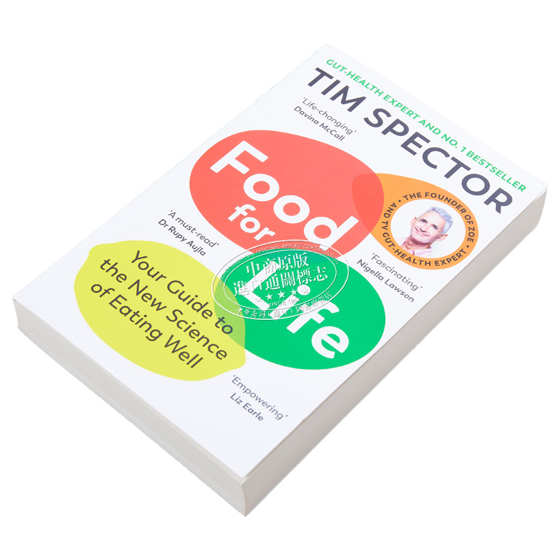 现货更明智的食物选择英文原版 Food for Life Tim Spector蒂姆斯佩克特生命之粮健康饮食新科学指南星期日泰晤士报畅销书-图1