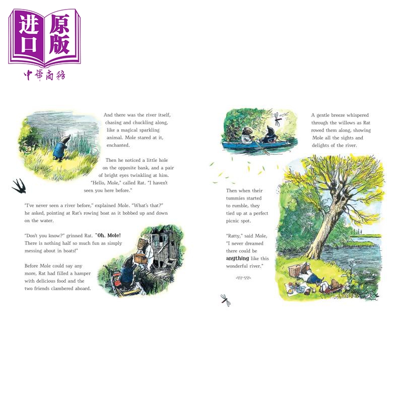 Wind in the Willows谢泼德插画版:柳林风声英文原版进口图书儿童文学故事图画书精品童书儿童读物经典【中商原版】-图2