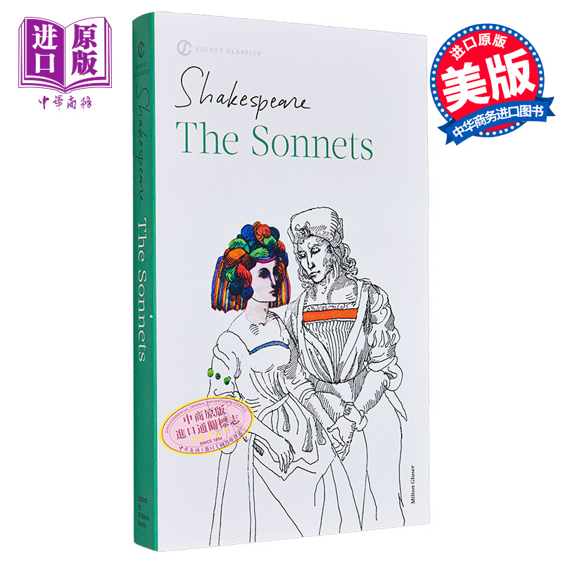 现货 莎士比亚十四行诗 英文原版文学 英文版 英文原版书 Signet Classics: The Sonnets William Shakespeare Signet Classics - 图0