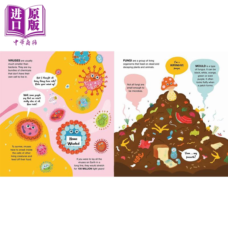 预售 认识微生物 Meet the Microbes The Tiny Living Things That Mould Our Lives英文原版儿童科普绘本知识百科图书【中商原版? - 图1