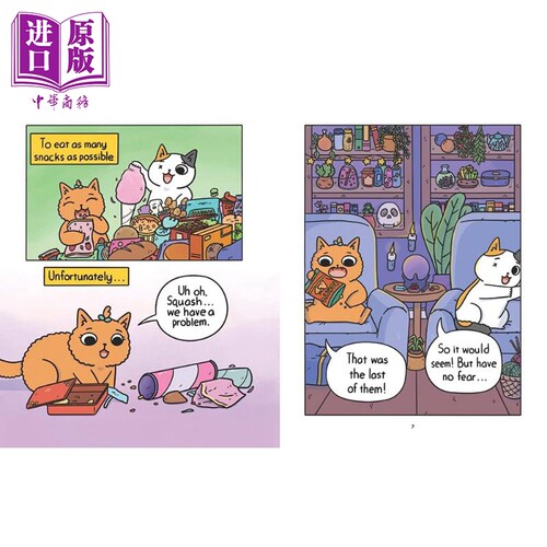 桥梁漫画 猫猫历险记1 寻找零食 Cat & Cat Adventures The Quest for Snacks 英文原版进口 儿童图画图像小说【中商原版】 - 图2