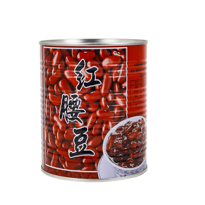 名忠红腰豆罐头900g易拉罐装免煮即食糖水红腰豆仙草奶茶甜品原料-图3