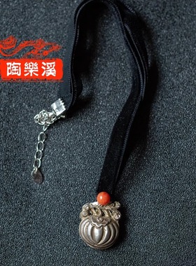 choker丝绒短项链陶乐溪新中式