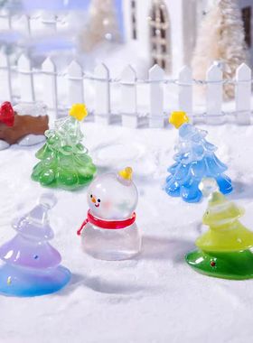 微景观创意可爱圣诞树小雪人公仔