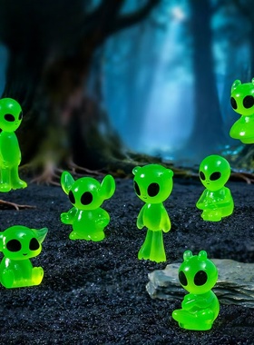 微景观夜光外星人造景装饰小摆件