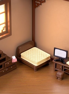 微景观创意木质家具迷你桌面摆件