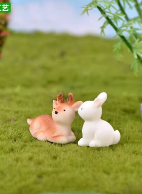 卡通海豚豹小动物树脂摆件微景观