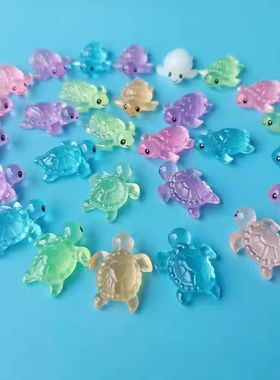 微景观摆件夜光小乌龟造景装饰