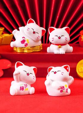 微景观创意可爱暴富花花招财猫