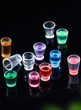 仿真微缩杯子酒杯水果汁模型摆件