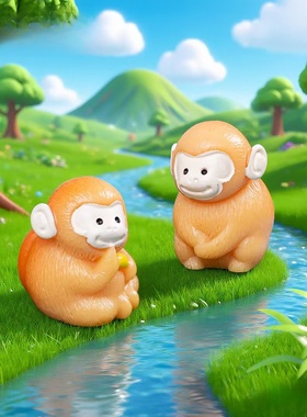 微景观可爱调皮小吗喽公仔萌粒