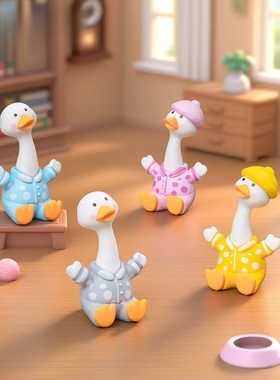 新款摇头小鸭公仔车载桌面摆件