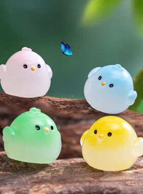 微景观可爱小号云雀小鸡造景摆件