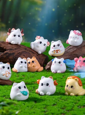 微景观可爱十二星座猫猫公仔摆件